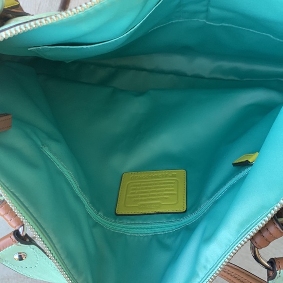 Coach Hallie Candied Aqua Handbag - Picture 9 of 10